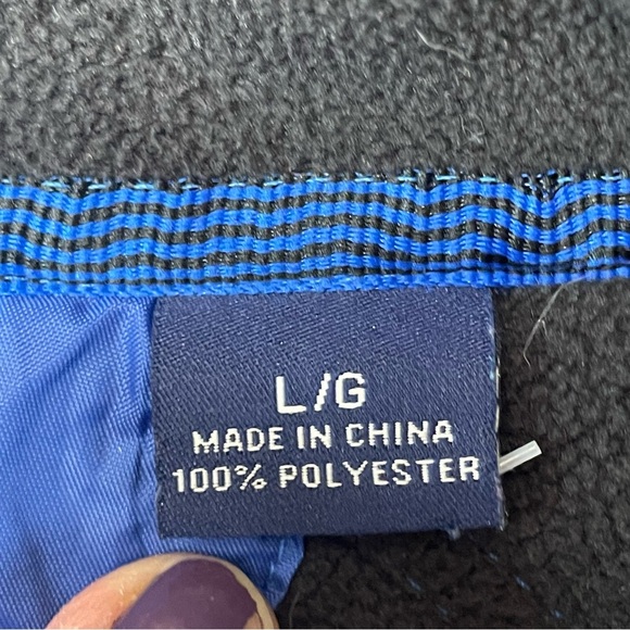 Tommy Bahama Mens L blue fleece pullover 1/4 Zip Athleisure active - Picture 9 of 13